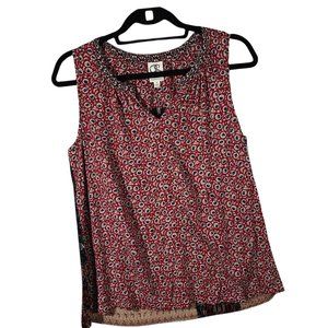 One September Anthropologie Boho Multi-Print Blouse M